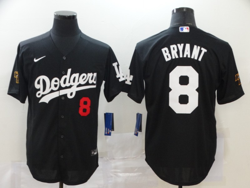Men Los Angeles Dodgers #8 Bryant Black Nike Game MLB Jerseys->pittsburgh steelers->NFL Jersey